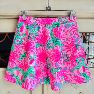 NWOT Girl Lilly Pulitzer Vonita circle skirt in the "Pink Blossom/Try Your Zest"